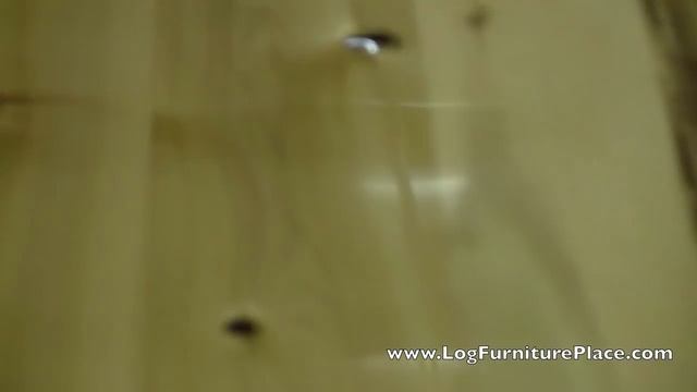 How Liquid Glass Finish is applied on Cabin Furniture at JHE's Log Furniture Place смотреть онлайн