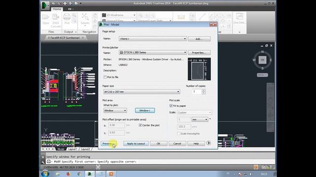 Plot/Print File DWG/Autocad Sesuai Kertas