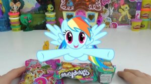 Май Литл Пони Мультик! Распаковка пакетиков сюрпризов с МЛП и Шопкинсами!