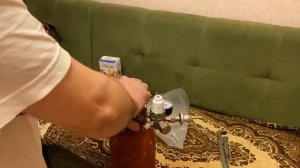 Установка редуктора на гелиевый баллон. Надувание первого шара и проверка на ОТК