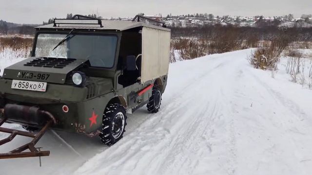 Снеговой отвал на ЛуАЗ 967 своими руками. смотреть онлайн