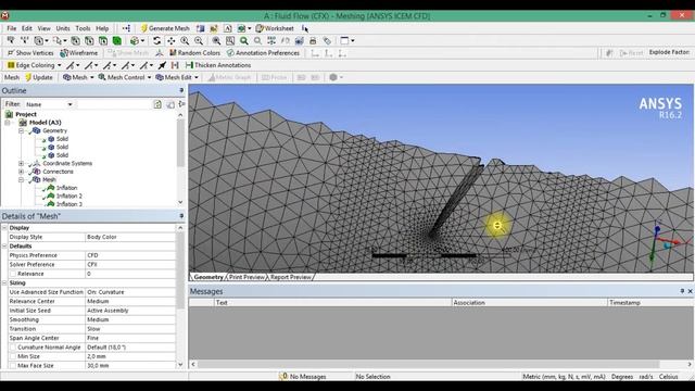 5.3.1 Построение сетки осевого вентилятора в ANSYS Mesh (для моделирования в ANSYS CFX) смотреть онлайн