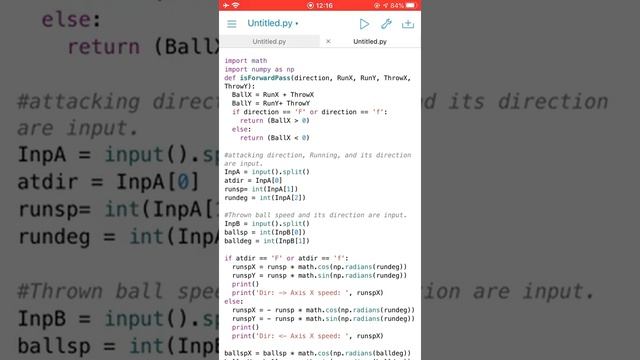 Using Pythonista by iPhone 6s
