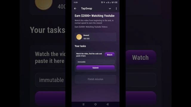 TapSwap код (Earn $2000+ Watching Youtube) на 27.07.2024 #tapswap #tapswapcode #crypto