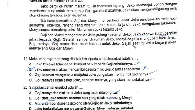 PEMBAHASAN SOAL LATIHAN UJIAN SD KAB. SLEMAN BAHASA INDONESIA SENIN, 11 JANUARI 2021 смотреть онлайн