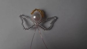 Белоснежный Ангел из бисера. /  Angel with snow-white beads.