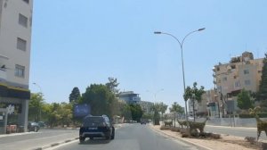 Drive through of Larnaca Cyprus, from the Coast Road to the Airport,