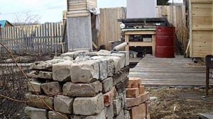 мангал из разных камней