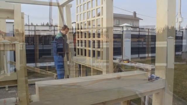 Терраса беседка из дерева под заказ минск.