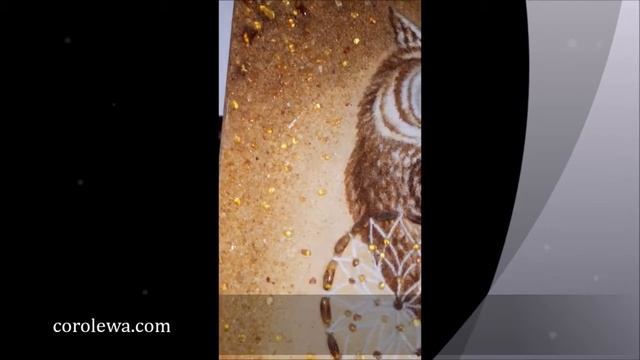 Картина из янтаря " Сова ловец снов" смотреть онлайн