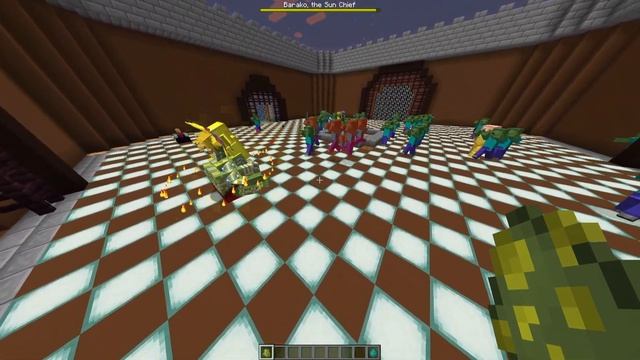 BARAKO THE SUN CHIEF VS 100 ZOMBIES - MINECRAFT 1.16.5 (MOB BATTLE)