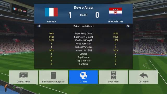 FRANSA - HIRVATİSTAN FİNAL MAÇI PES 2017 смотреть онлайн