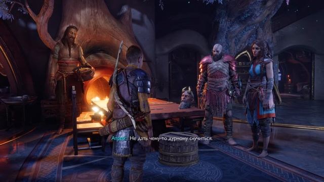 God of War Ragnarok - Атрей превращается в медведя и убегает от Кратоса