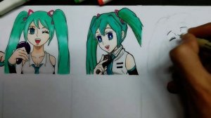 Drawing HATSUNE MIKU in different styles [FRIDAY NIGHT FUNKIN]