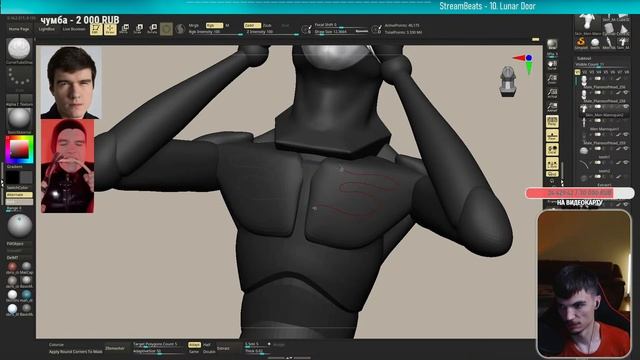 Скульптим ЕВГЕНИЯ БАЖЕНОВА (BadComedian) в Zbrush. 3D ПОРТРЕТ