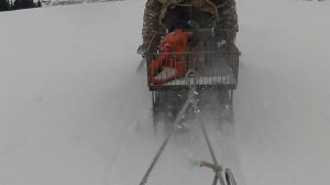 Самодельный снегоход. Едем в лес на снегоходе!