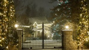Night Before Christmas Snowfall Christmas Lights and Cozy Homes on Christmas Eve - Happy Holidays