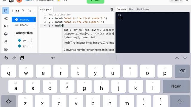 Multiply and divide (python basics 4)