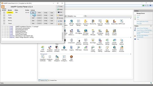 How to Run IIS and XAMPP Server - Run Both On Same Server PC