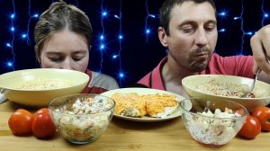 МУКБАНГ КУРИЦА ПО ВЕНСКИ И ЛАПША РОЛЛТОН | MUKBANG VIENNESE CHICKEN AND NOODLES ROLLTON #mukbang