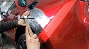 Mazda 3 Side Panel Repair #panelbeater #bodyrepair #mazda