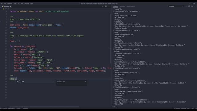 Import JSON data to an Excel spreadsheet using Python смотреть онлайн