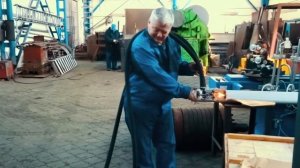 Испытание установки пайки  медной шины твердыми припоями