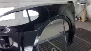 BMW X5 ремонт  крыла, варили пластик, красили. BMW X5 repair, painting