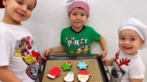 Брозаврики играют и готовят новогоднее печенье Развивающее видео для детей Готовим вместе с детьми