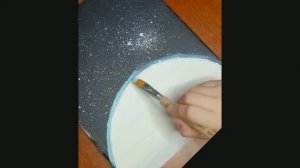 Картина на черном холсте - Космос. Акриловая живопись. Painting on black canvas - Space.