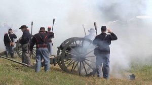 Chicago Board of Trade cannon blast in slow motion