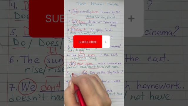 Test Present Simple Tense/Тест английский #englishgrammar #englishverbs #английскийязыконлайн #verb