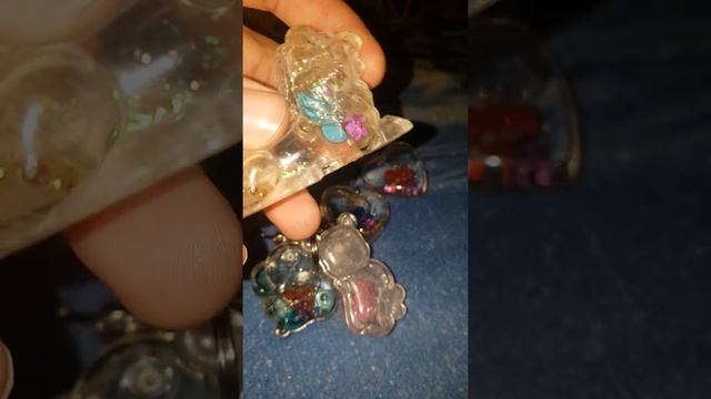 Брелки из 90х с жидкостью и сердцем Love коллекция