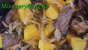 МЯСО+КАРТОШКА И КАПУСТА! ОЧЕНЬ ВКУСНЫЙ ОБЕД! ДИМЛАМА!