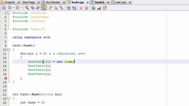 How to Create A Hash Table Project in C++ (Part 5) Defining the Constructor