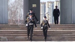 Вахта памяти у Вечного огня на Поклонной горе, кадетская школа 1783, 2016 г.