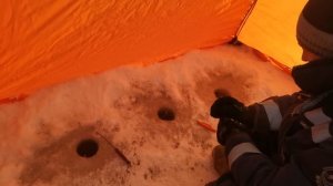 Рыбалка на Можайском водохранилище в -26!!!