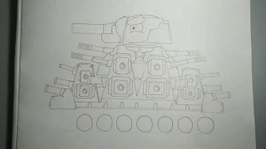 Как нарисовать танк кв-44м || How to draw a Кв-44м tank