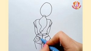 Как нарисовать ДЕВУШКУ в шортах пошагово?#drawing #girl#stepbystep
