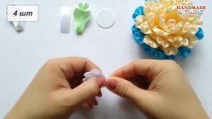 Резинки для волос.  Канзаши.  МК. /  DIY.  Kanzashi.  Scrunchy.