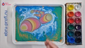 Рисуем на воде. "РАДУЖНАЯ РЫБКА". Урок для самостоятельной практике по эбру от ЭБРУ-ПРОФИ.