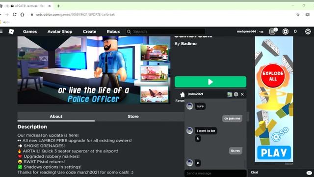 17 ? UPDATE! Jailbreak Roblox смотреть онлайн