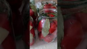 маринованные помидоры без стерилизации 👍2 раза кипятком залить оставлять 30 минут а 3 раз закатать