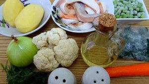 Суп из брюшек сёмги с овощами