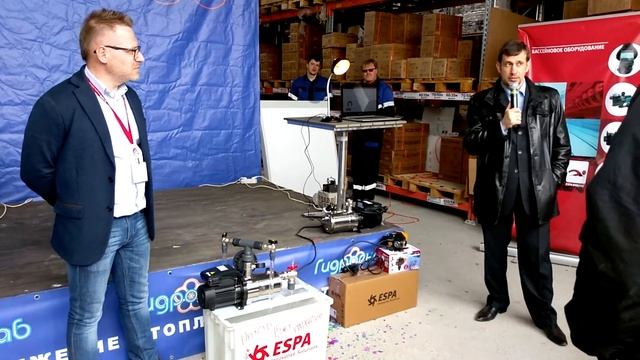 Демонстрация работы автоматической насосной станции  ESPA TECNOPLUS15