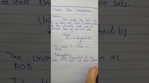 Union and intersection/union and intersection definition