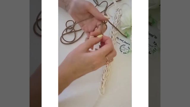 Ручка для вязаной сумки или шнур. Без крючка! Легко и быстро!