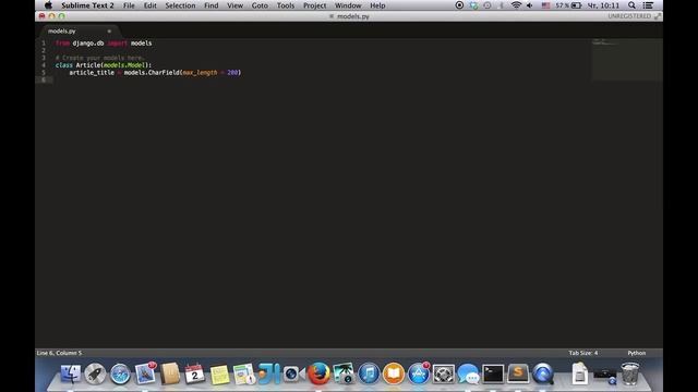 Python Django (урок 2) - создание базы данных, введение в модели