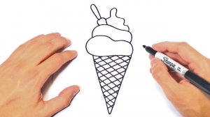 Как нарисовать мороженое рожок | How to draw ice cream