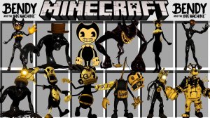 Мод на всех персонажей БЕНДИ ЧЕРНИЛЬНАЯ МАШИНА в МАЙНКРАФТ ! BENDY AND THE INK MACHINE Minecraft PE